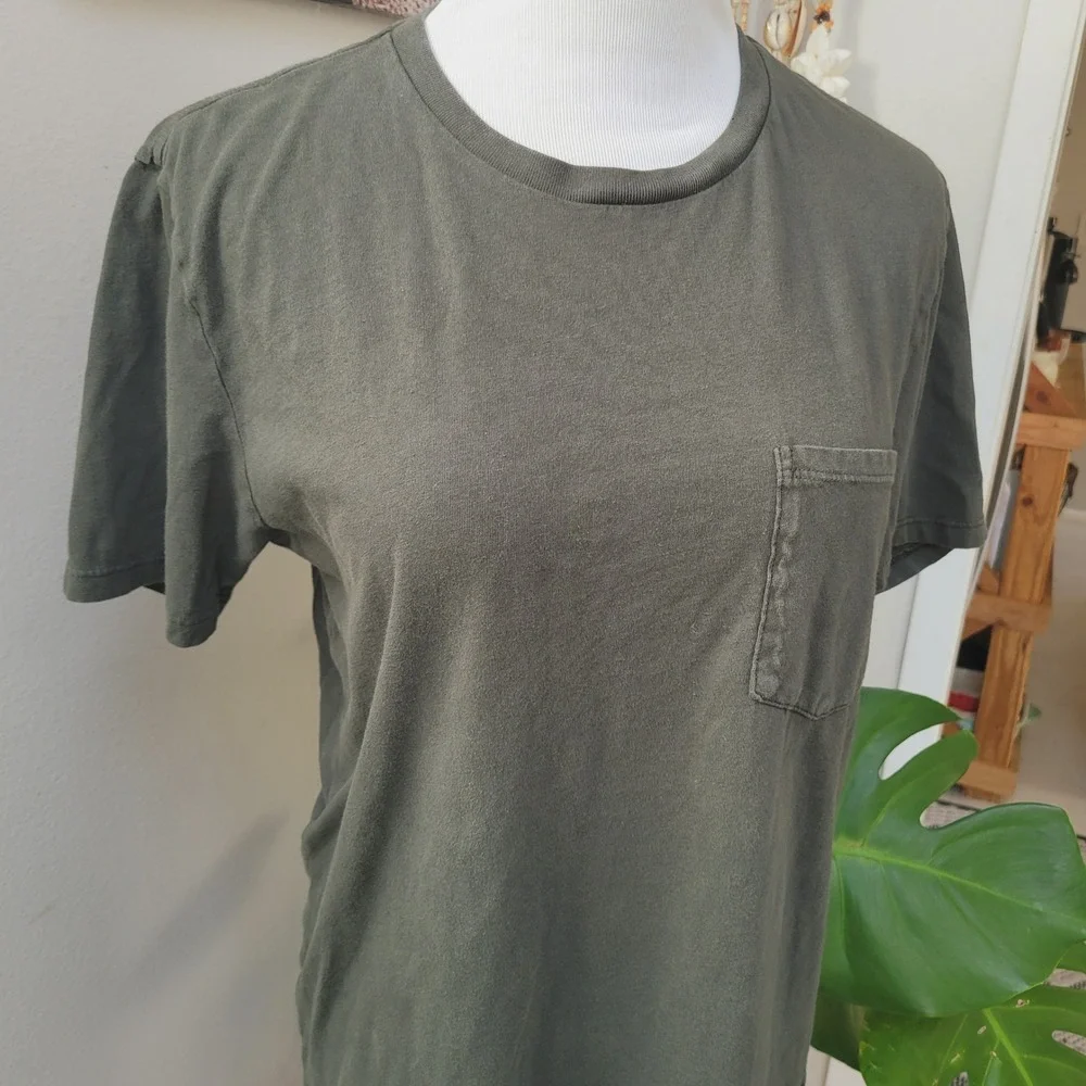 Everlane Pocket T-Shirt Casual 100% Cotton‎ Everyday Slate Gray Mens Small Comfy - Picture 3 of 6